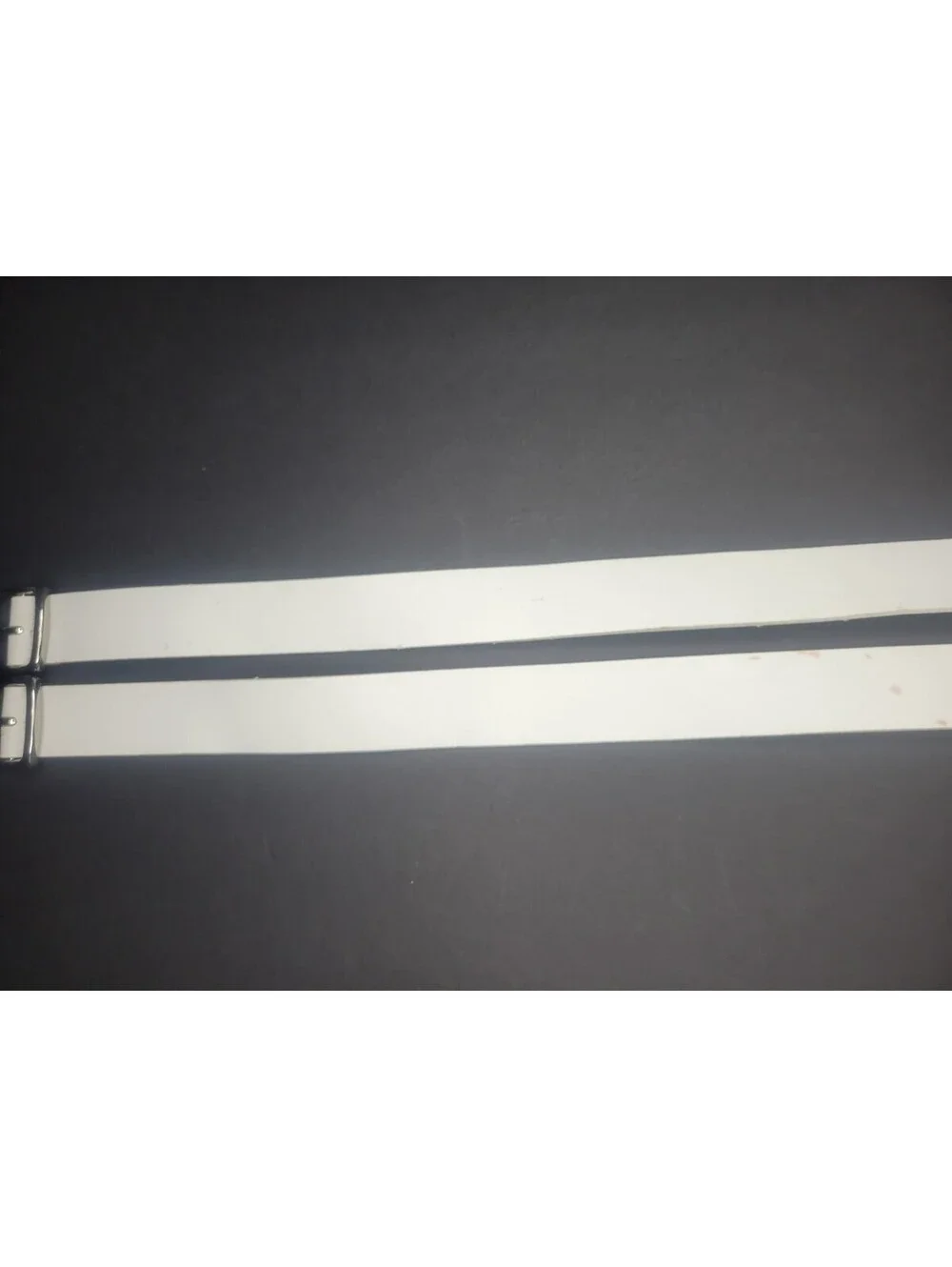 2Pc INC International Concepts Womens Faux Leather Solid White Casual Belt XL